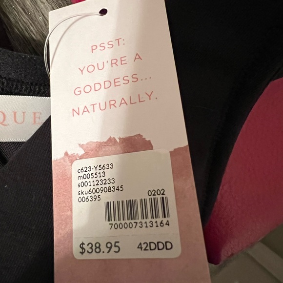 NWT Cacique Cotton Lightly Lined Full Coverage Bra black, size 42ddd - Picture 5 of 10